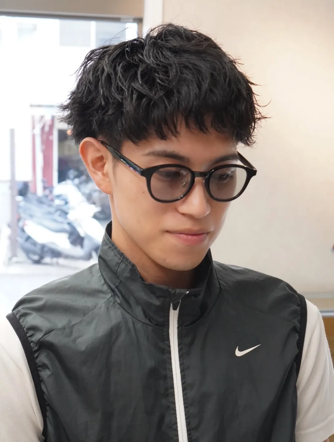 ルーズショートパーマいい感じです